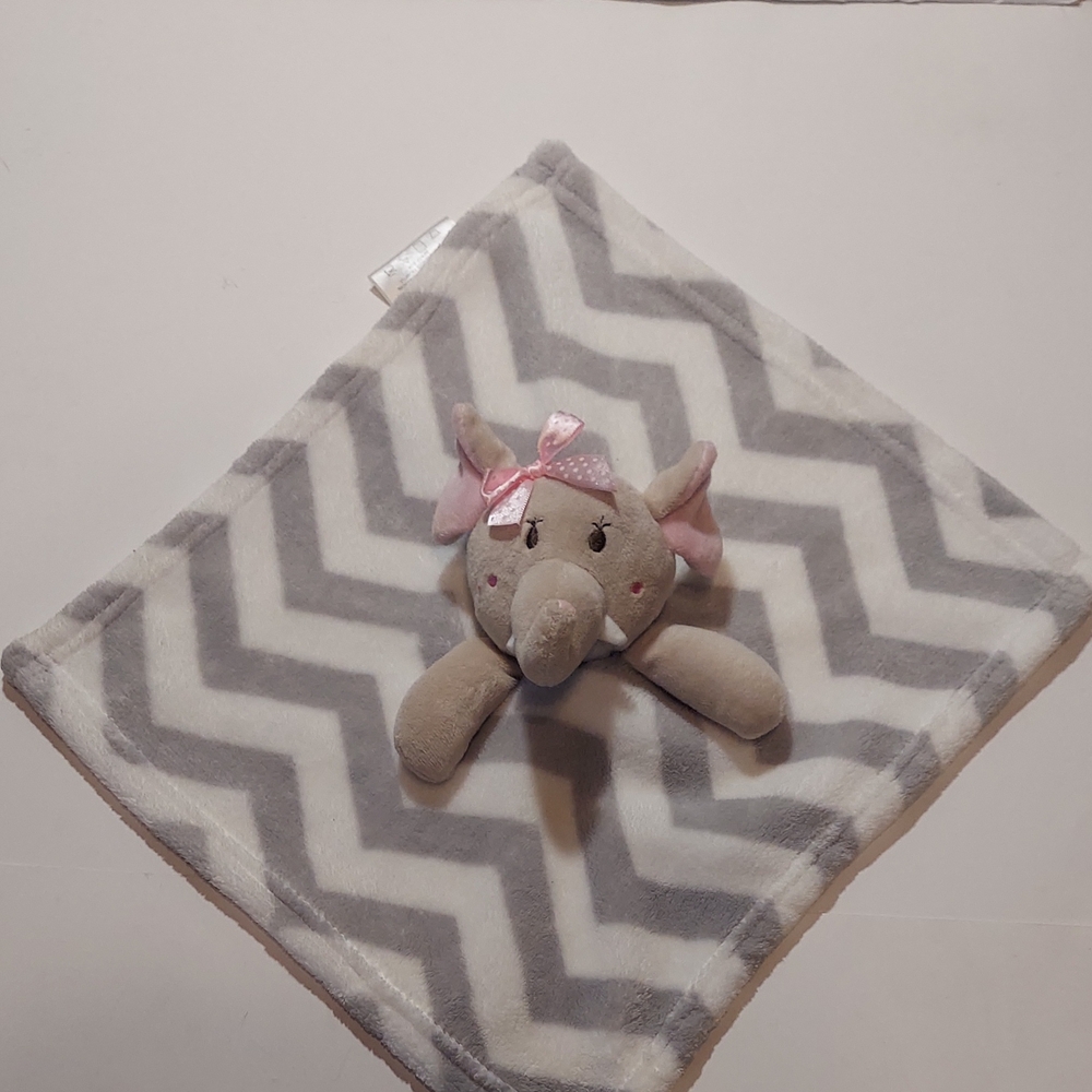 Gray and White Elephant Security Lovey